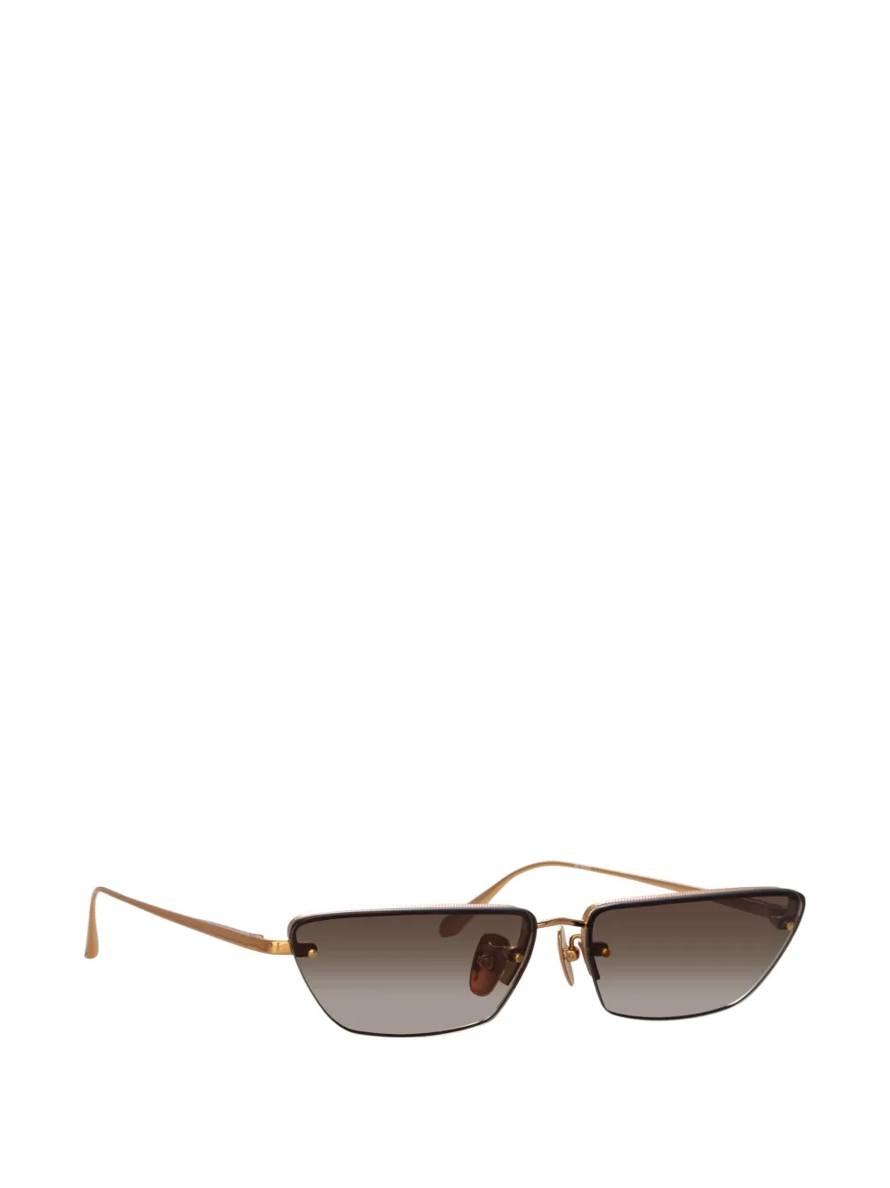 Linda Farrow Cleo zonnebril met cat-eye montuur Goud