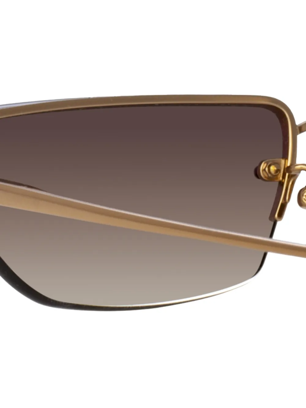Linda Farrow Cleo zonnebril met cat-eye montuur Goud