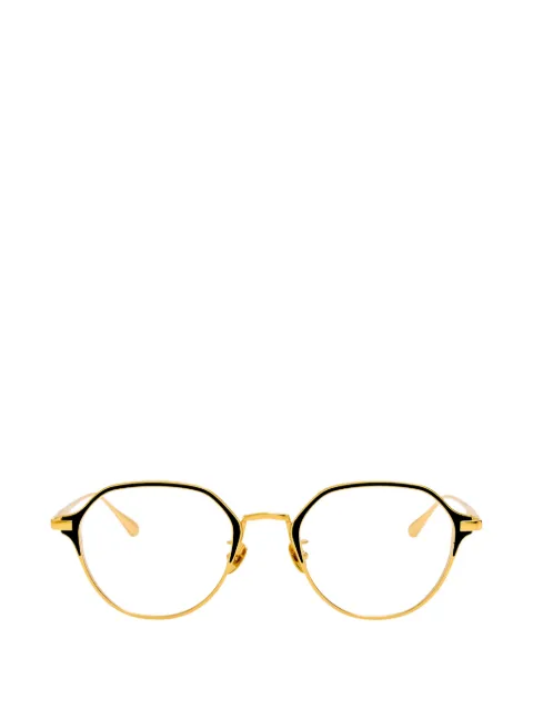 Linda Farrow Wilson 22K gold geometric-frame glasses