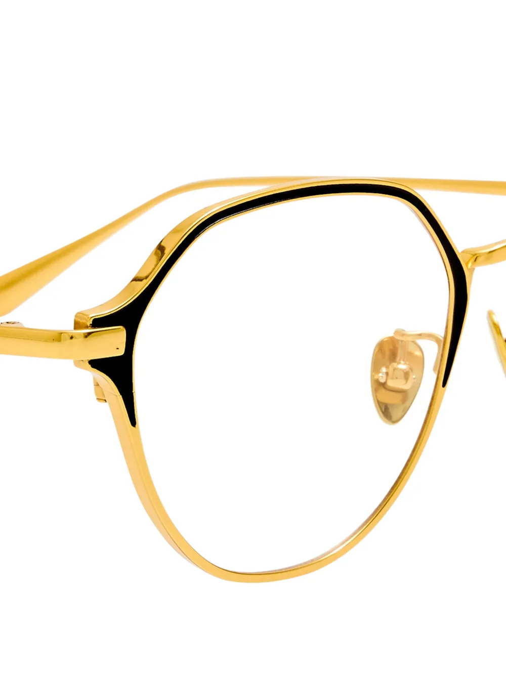 Linda Farrow Wilson 22kt gouden bril met geometrisch montuur