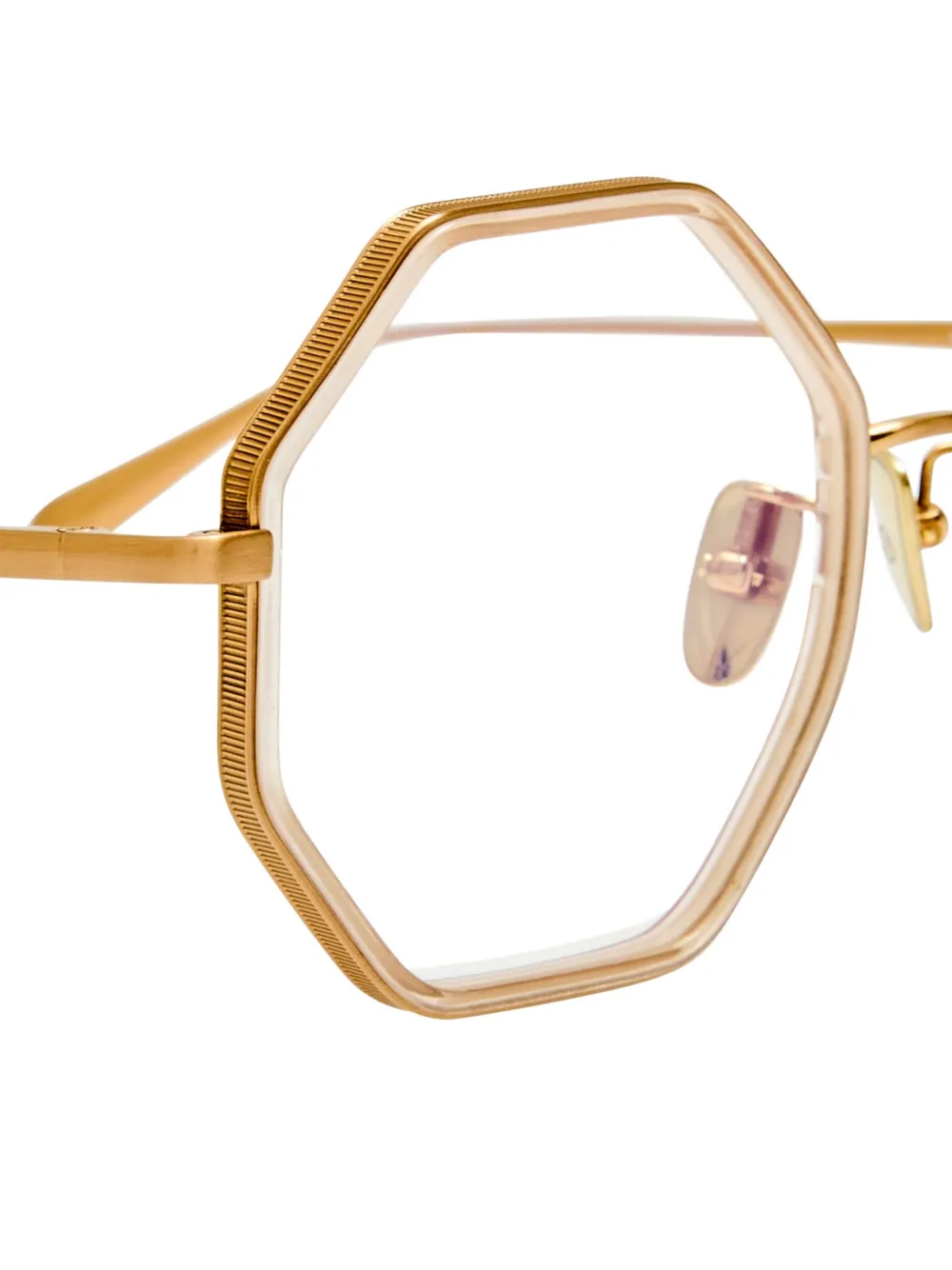 Linda Farrow Coraline bril met geometrisch montuur Goud