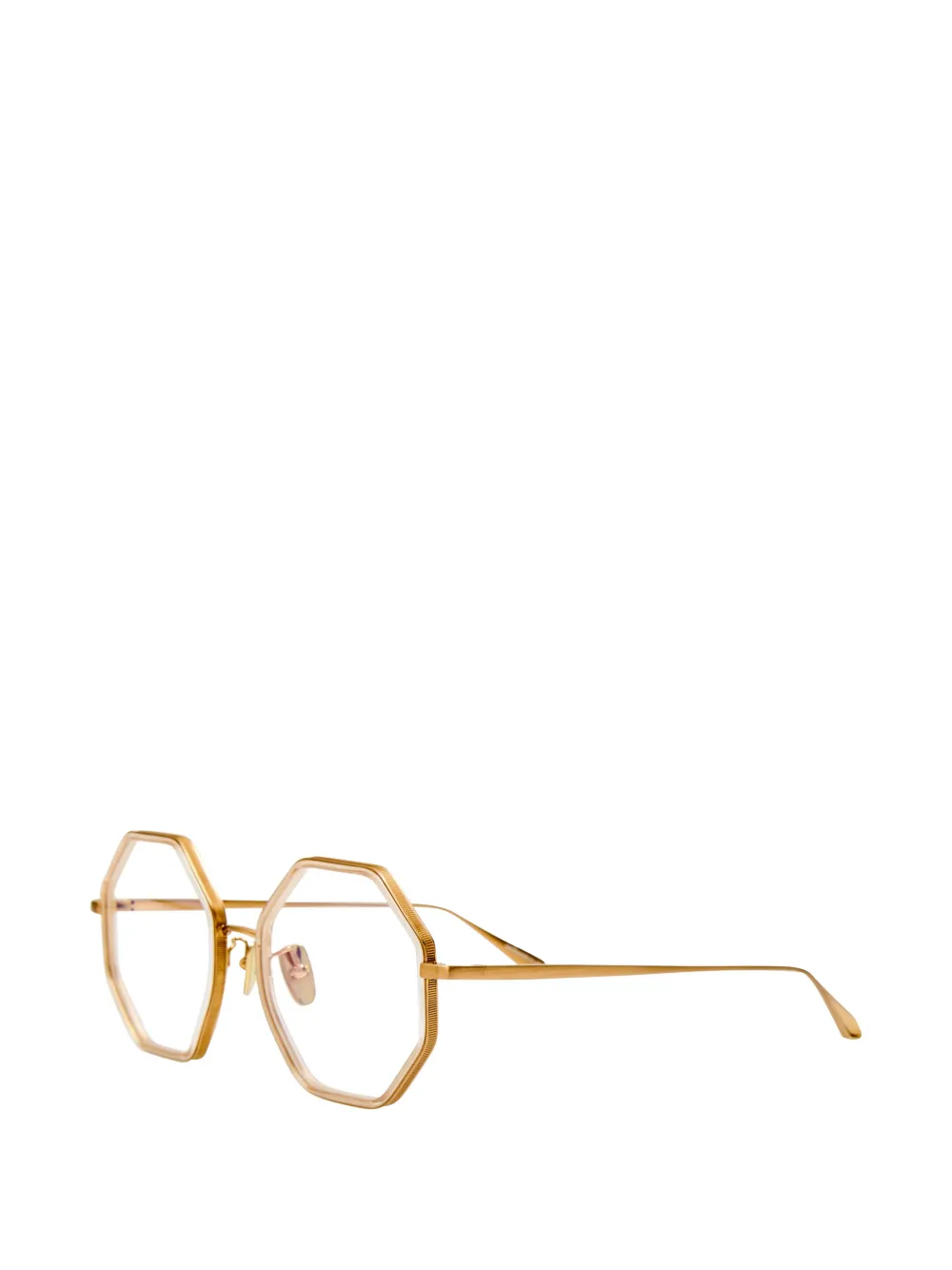 Linda Farrow Coraline bril met geometrisch montuur Goud