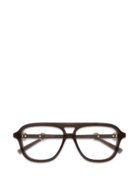 Gucci Eyewear horsebit pilot-frame glasses