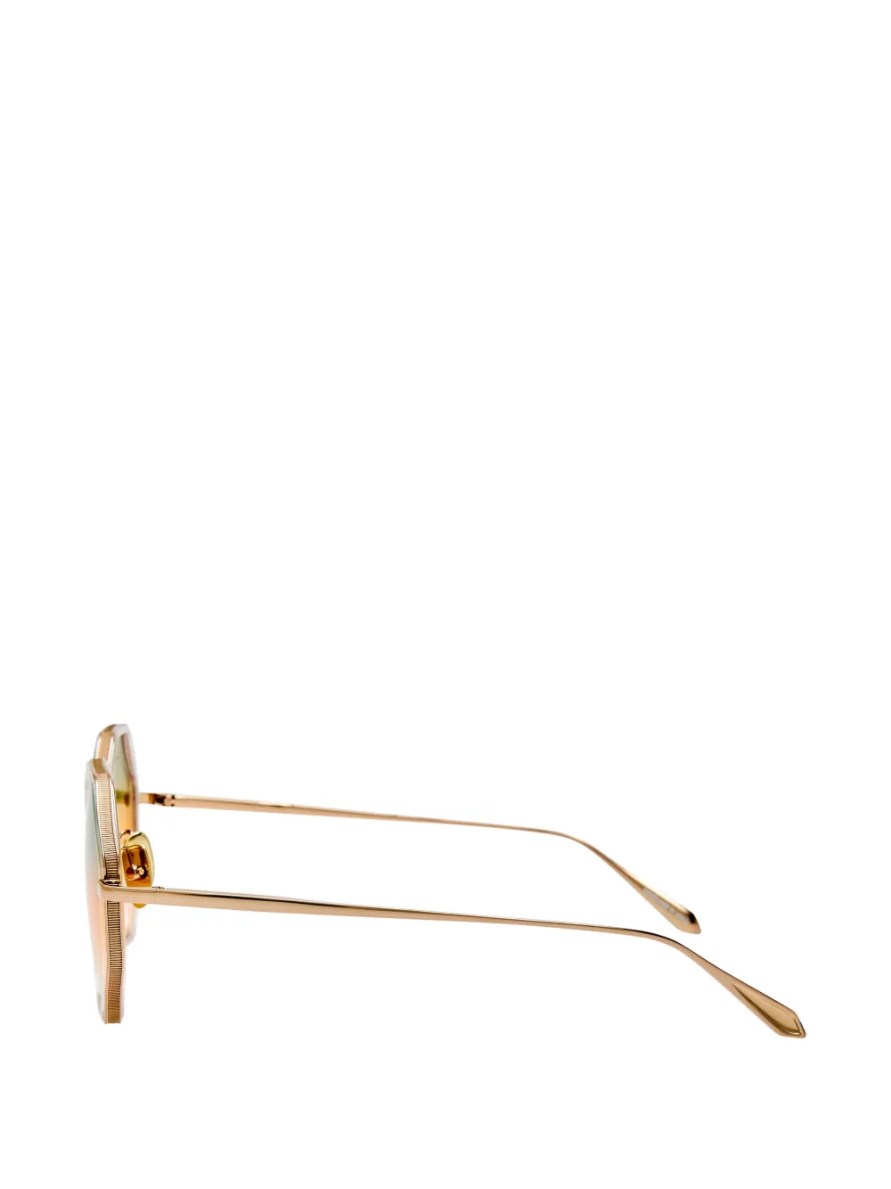 Linda Farrow Coraline zonnebril met geometrisch montuur Goud