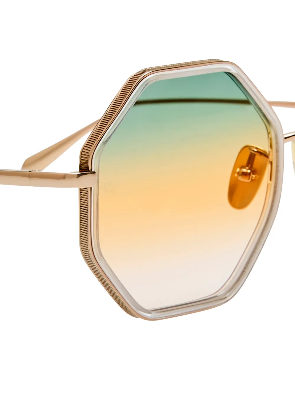 Linda Farrow Coraline zonnebril met geometrisch montuur Goud