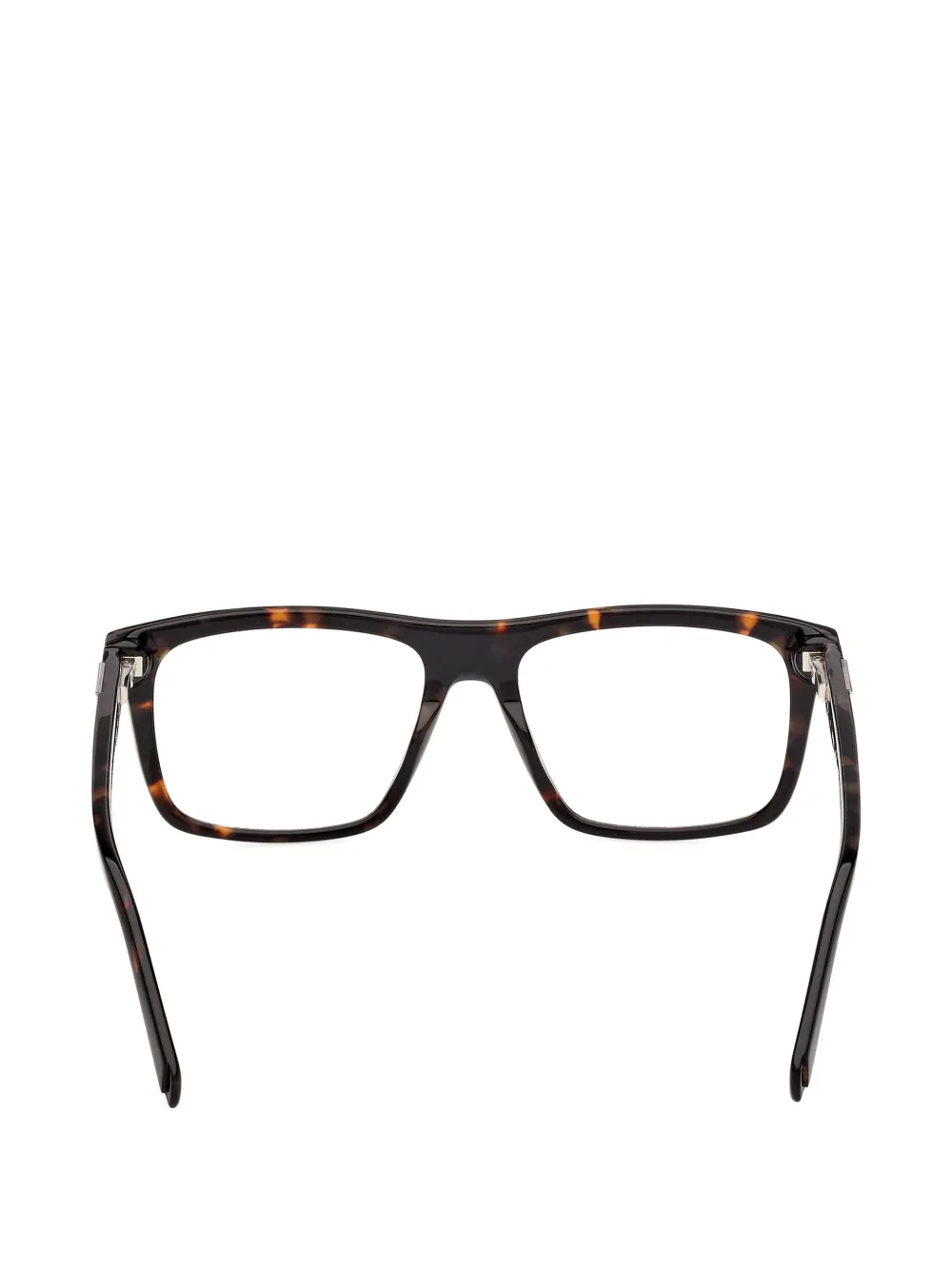 GUESS EYEWEAR Bril met rechthoekig montuur en schildpadschild montuur Bruin