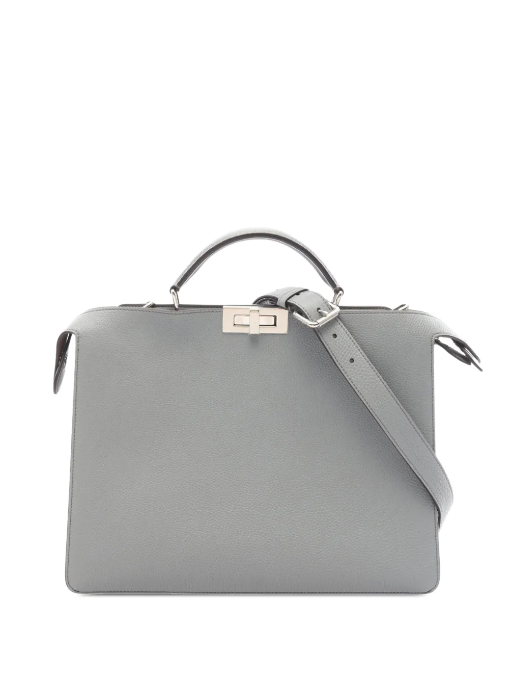 Fendi Pre-Owned 2010-2026 Peekaboo ISeeU Aktentasche aus Leder mit Nieten - Grau
