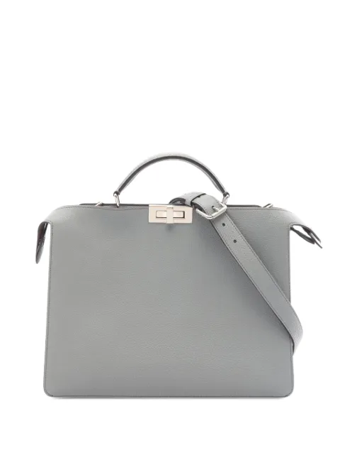 Fendi Pre-Owned 2010-2026 Studded Leather Peekaboo ISeeU Briefcase business bag