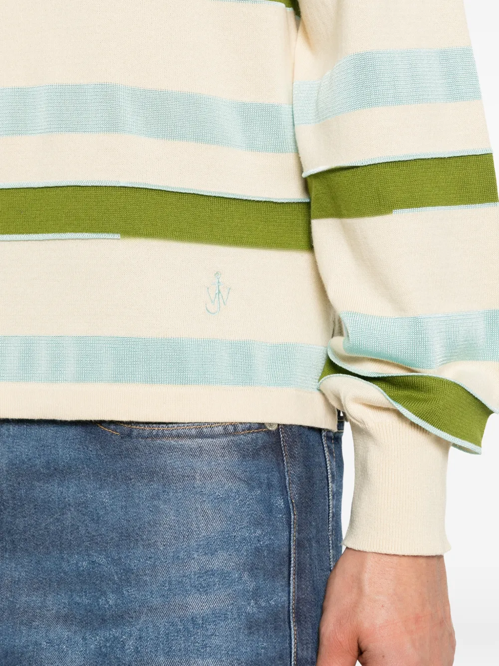 JW Anderson Gestreept poloshirt Beige