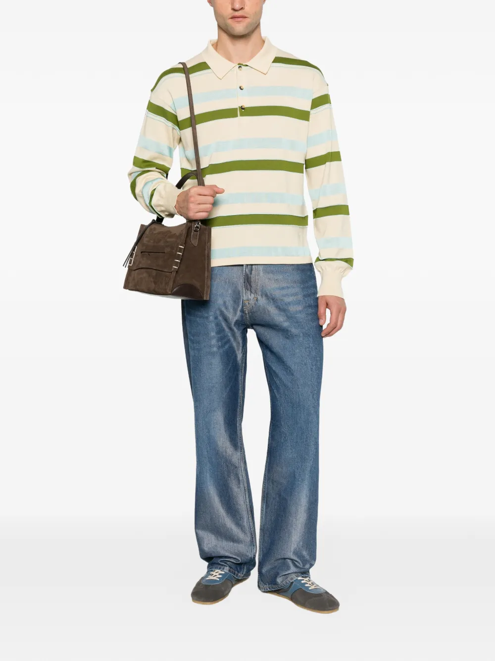 JW Anderson Gestreept poloshirt Beige