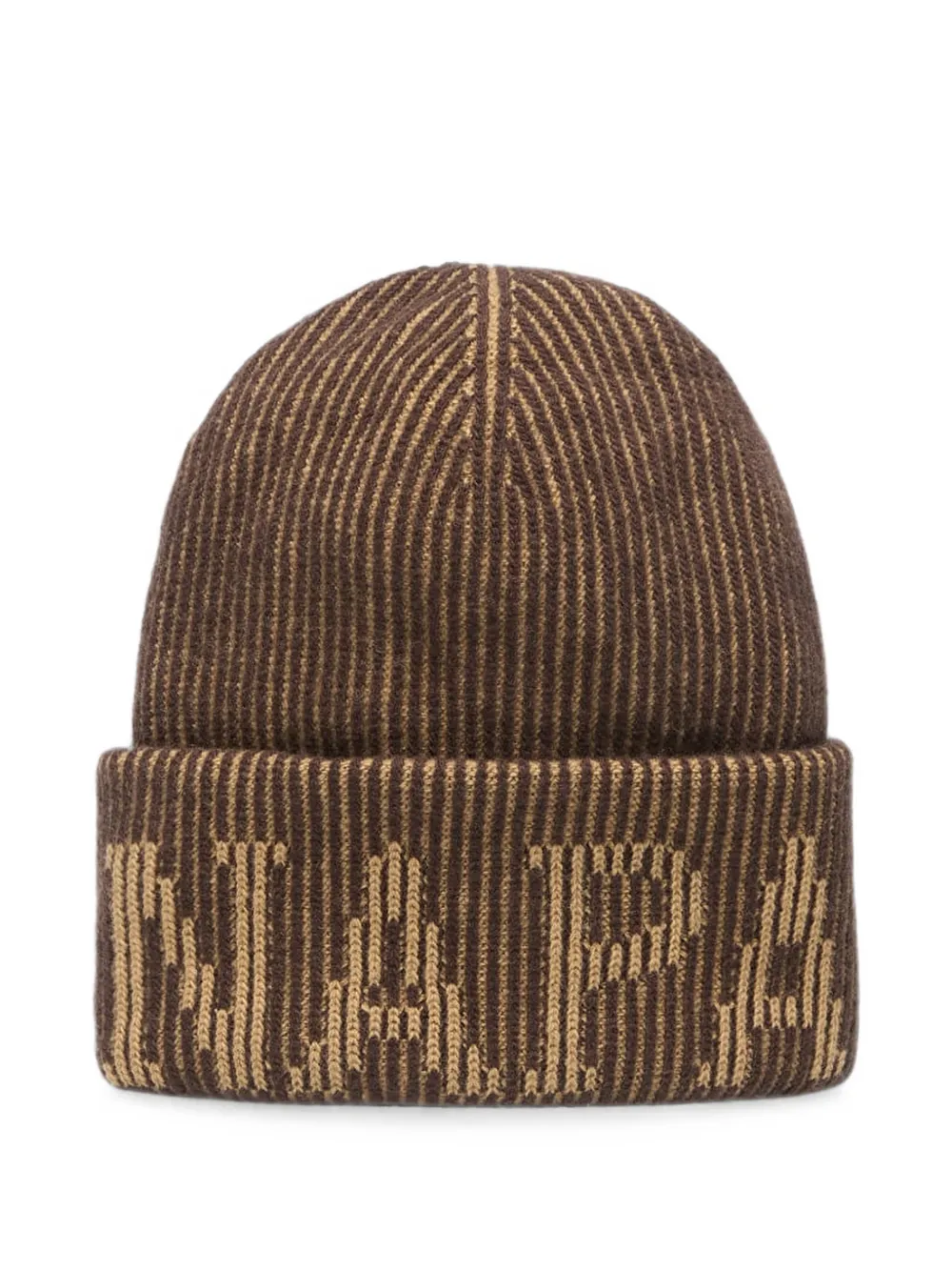 Napapijri Iwa logo-knit beanie hat - Marrone