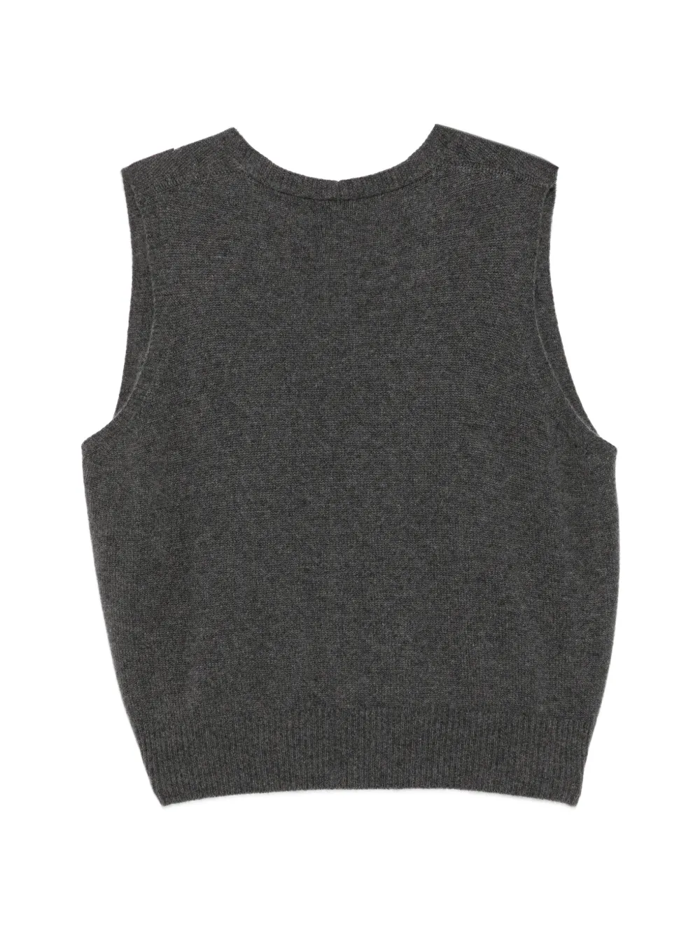 Alysi V-neck sleeveless cardigan Grijs