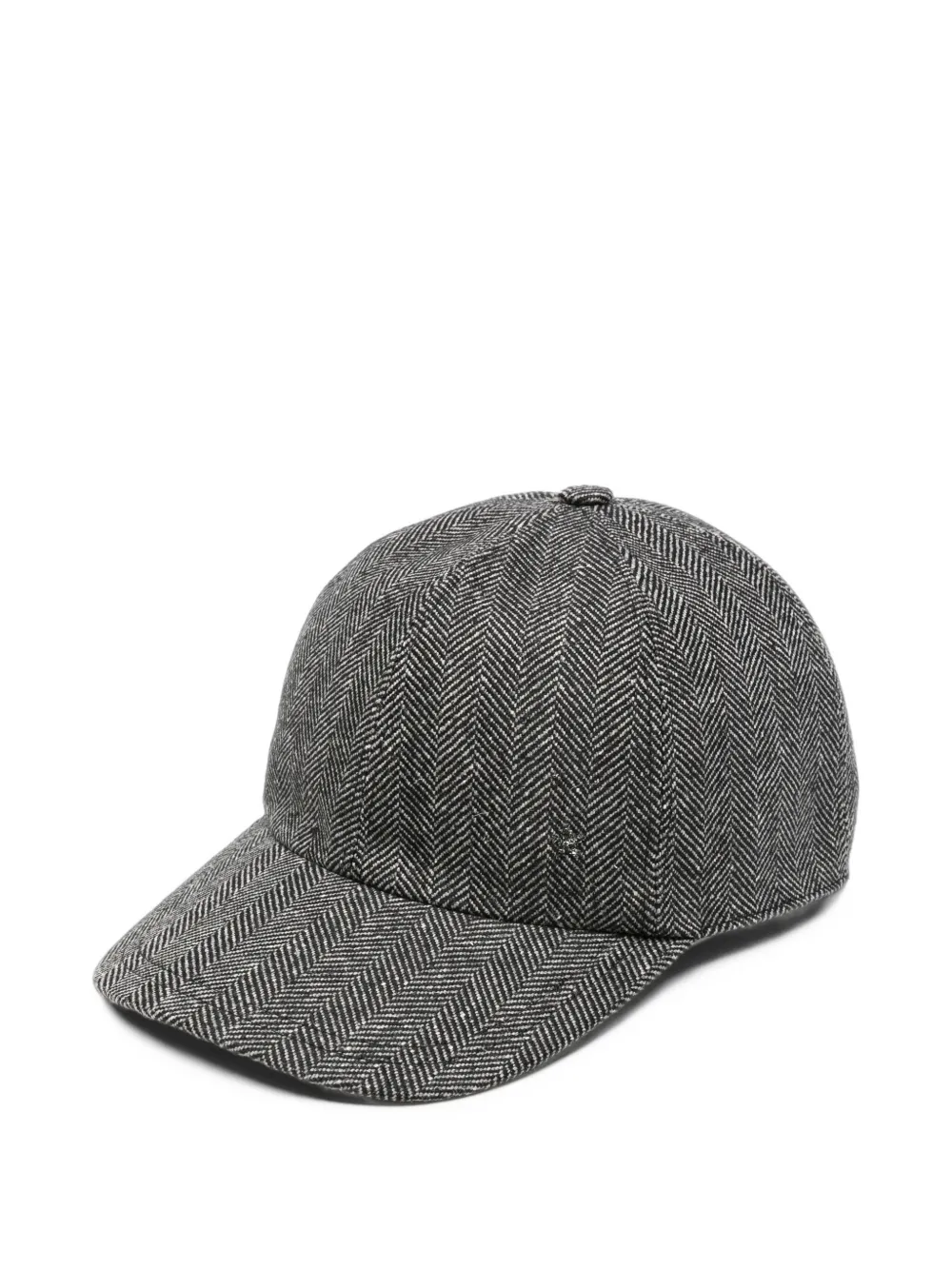 Lorena Antoniazzi herringbone-pattern baseball cap Zwart