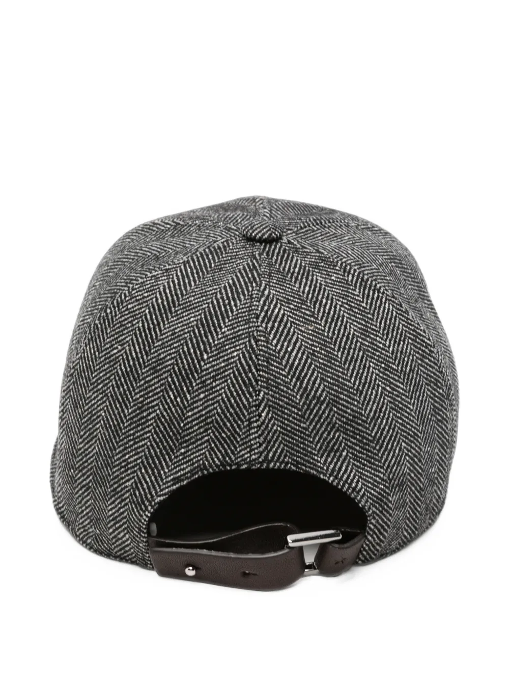 Lorena Antoniazzi herringbone-pattern baseball cap Zwart