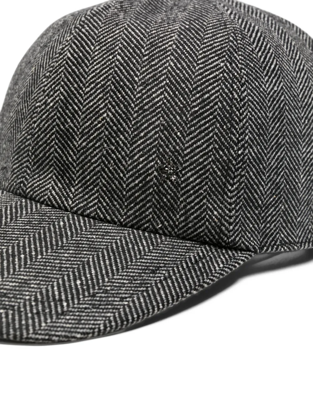 Lorena Antoniazzi herringbone-pattern baseball cap Zwart