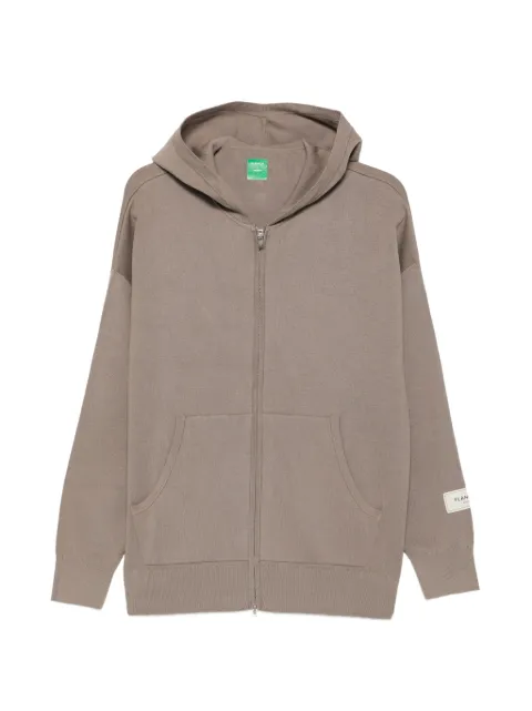 FLÂNEUR zip-up knitted hoodie