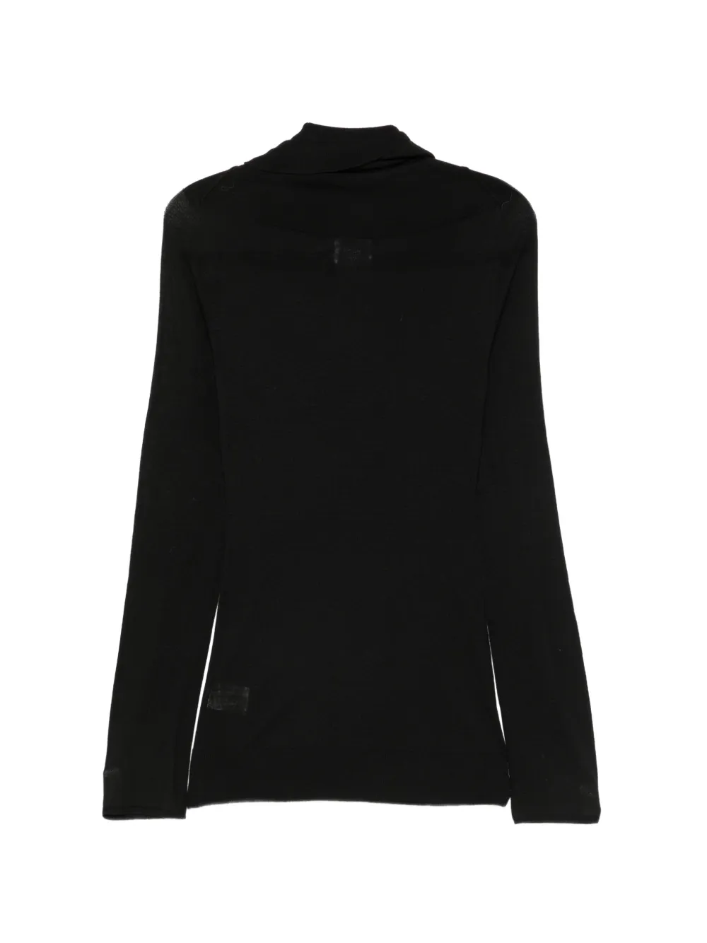 Alysi cowl-neck fine-knit sweater Zwart