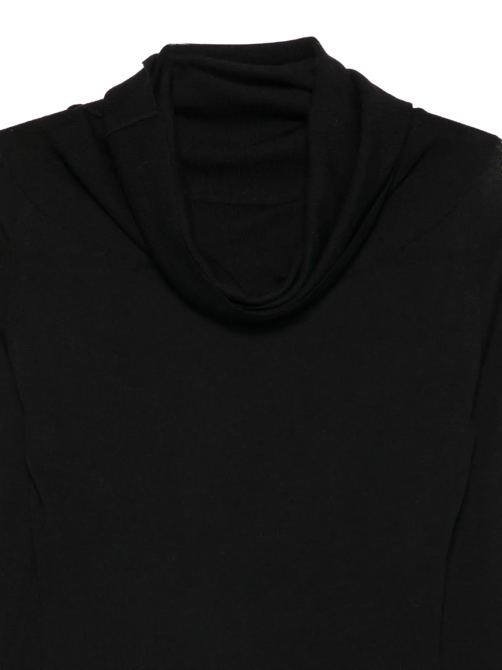 Alysi cowl-neck fine-knit sweater Zwart