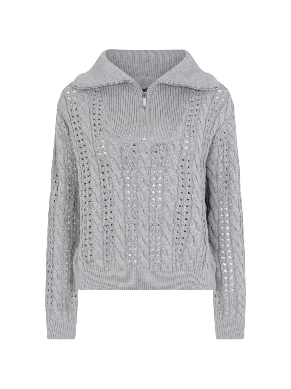 Izaak Azanei cable-knit quarter-zip sweater