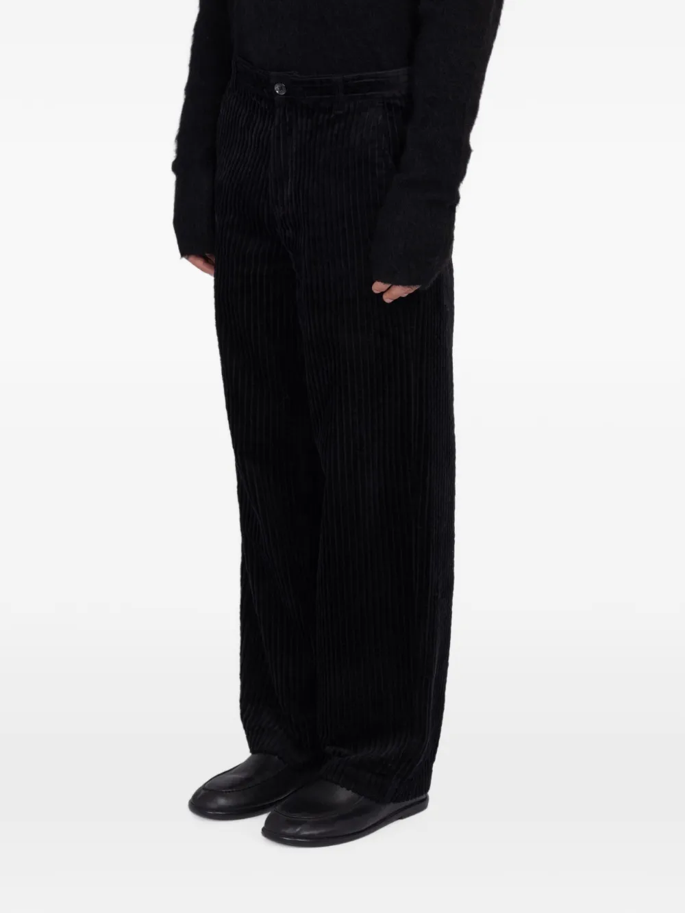 MINIMUM Kobe ribfluwelen broek Zwart