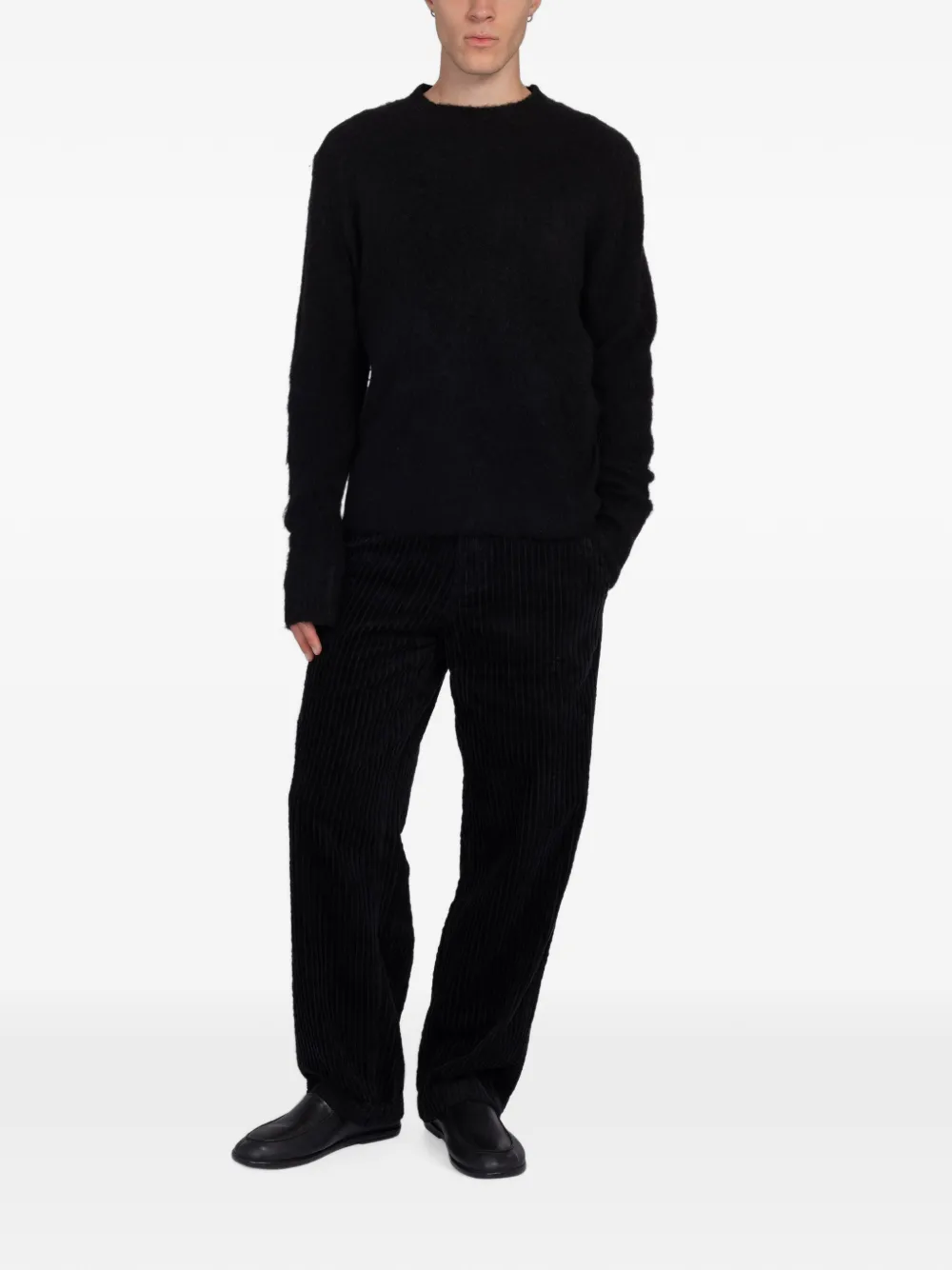 MINIMUM Kobe ribfluwelen broek Zwart