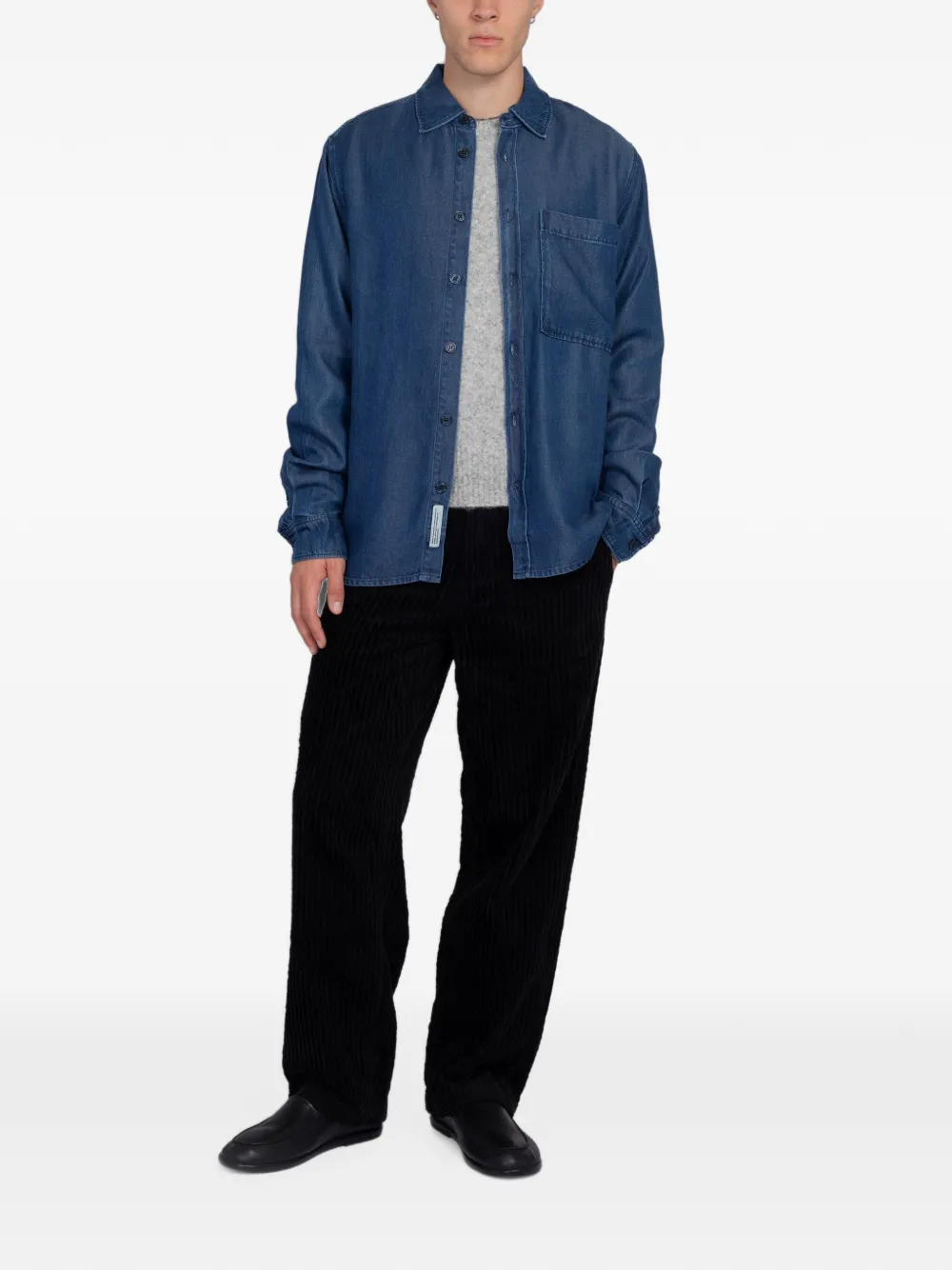 MINIMUM Ace patch-pocket shirt Blauw