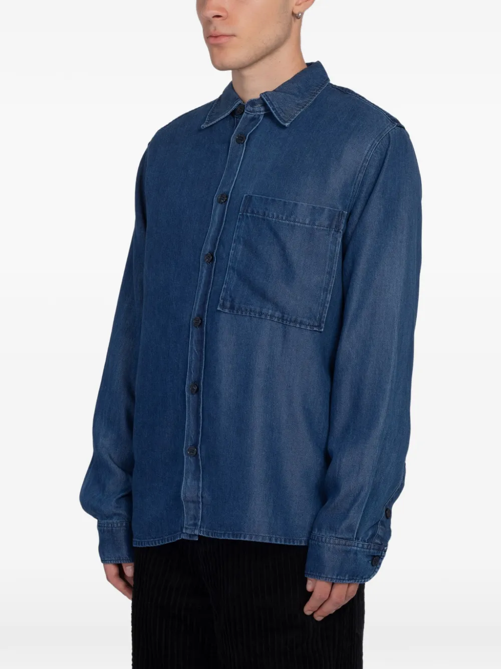 MINIMUM Ace patch-pocket shirt Blauw