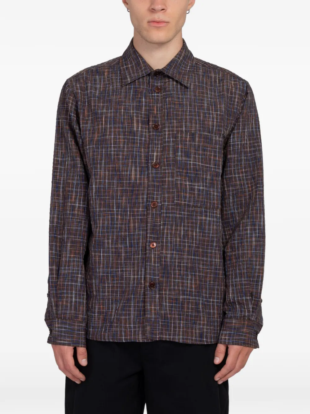 Minimum Ace Relaxed-fit Shirt In Brown
