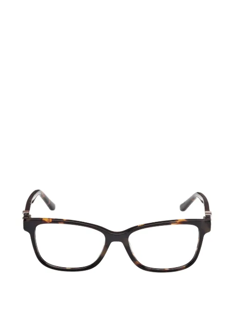 GUESS EYEWEAR tortoiseshell-effect rectangle-frame glasses