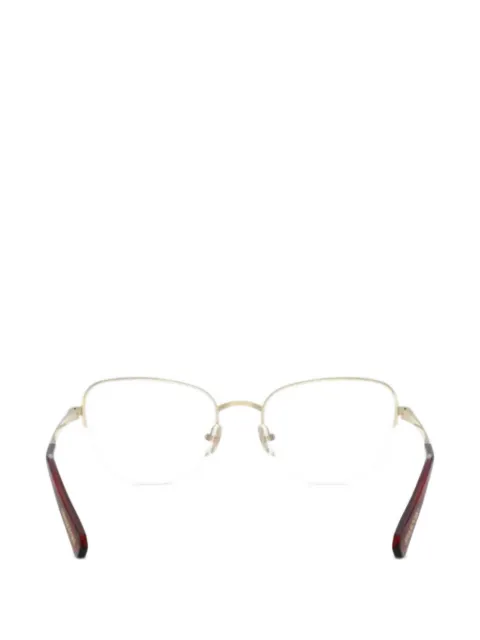 Swarovski crystal-embellished geometric-frame glasses