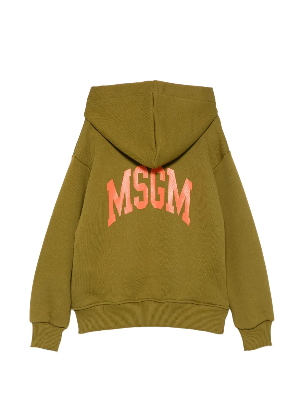 MSGM Kids Hoodie met logoprint Groen