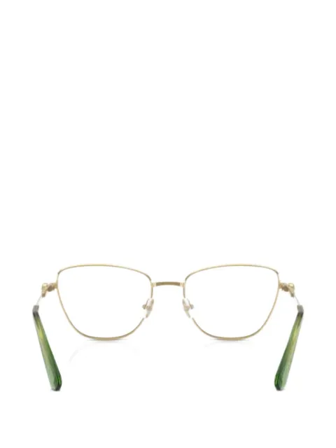 Swarovski crystal-embellished geometric-frame glasses