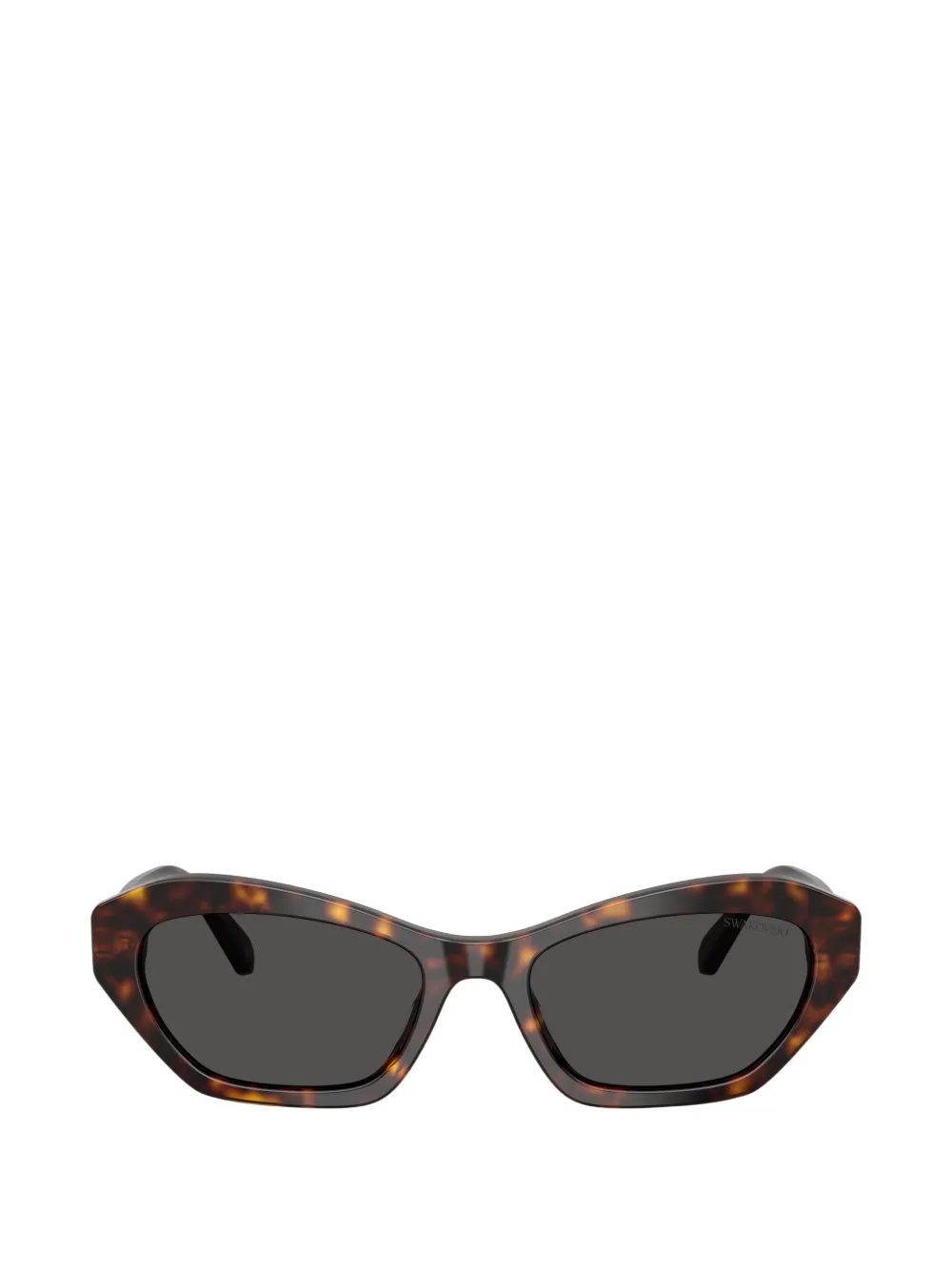 Swarovski crystal-embellished tortoise-shell sunglasses - Marrone