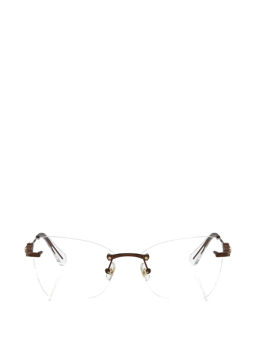 Swarovski crystal-embellished cat-eye glasses - Braun