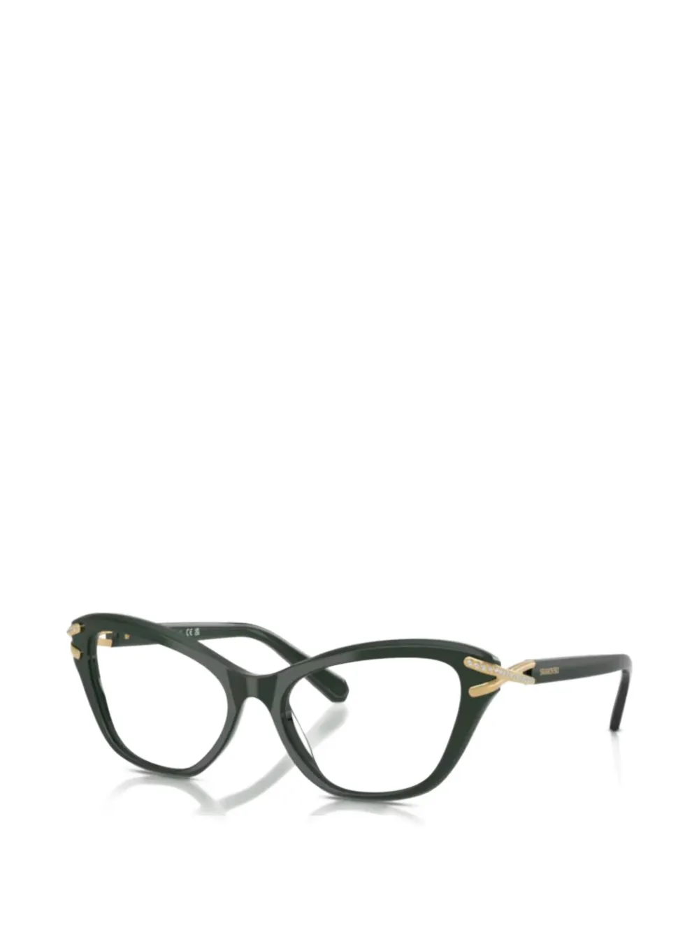 Swarovski Eyewear lunettes de vue à monture papillon - Vert Swarovski Eyewear lunettes de vue à monture papillon - Vert