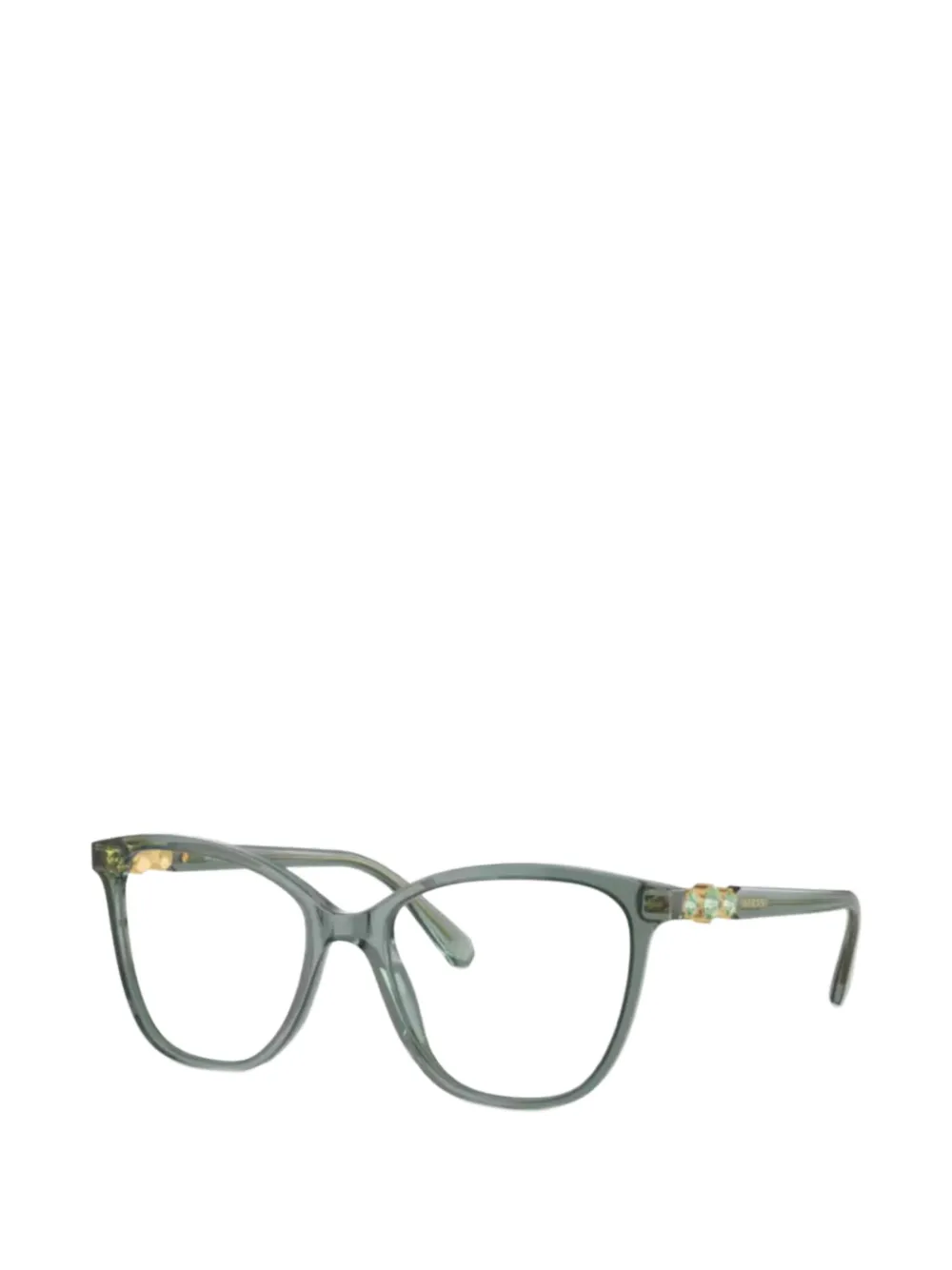 Swarovski crystal-embellished square-frame glasses - Grigio