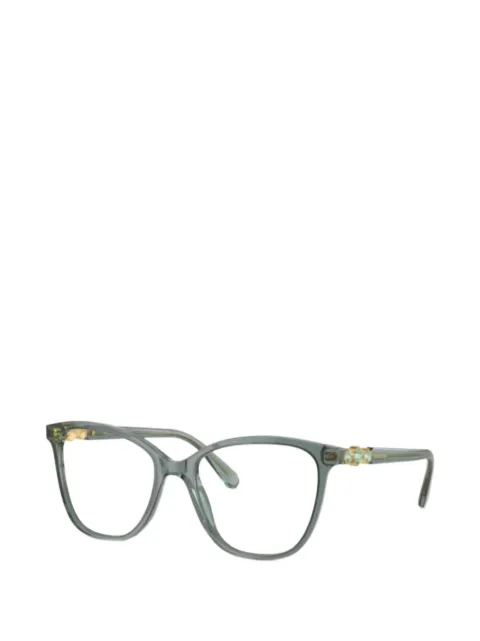 Swarovski lentes con armazón cuadrada y detalles de cristal