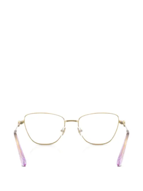 Swarovski crystal-embellished geometric-frame glasses