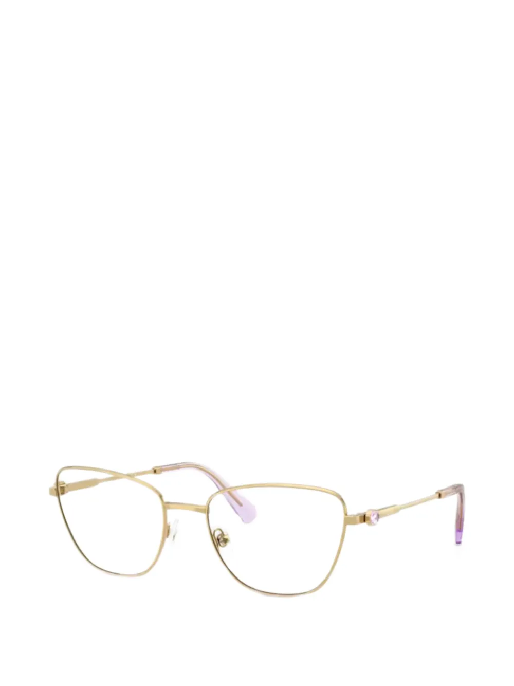 Swarovski crystal-embellished geometric-frame glasses - Oro