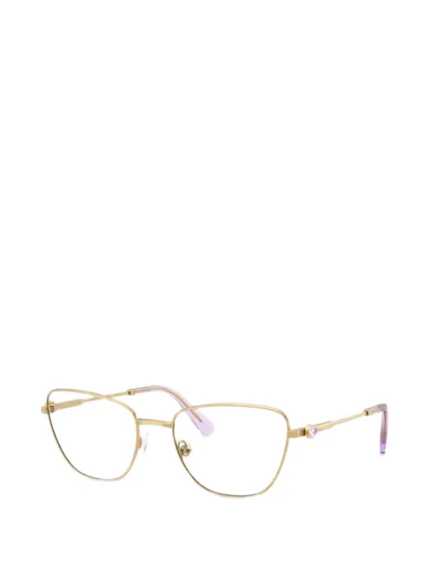 Swarovski crystal-embellished geometric-frame glasses