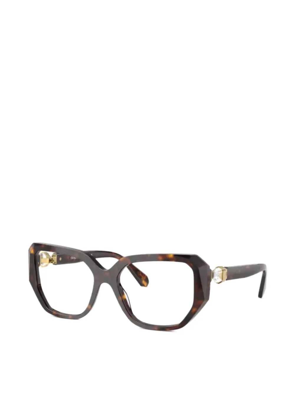 Swarovski square-frame glasses - Braun