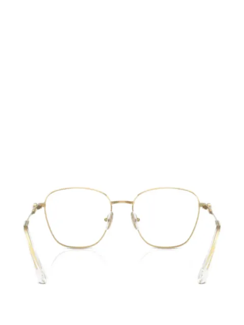 Swarovski crystal-embellished geometric-frame glasses
