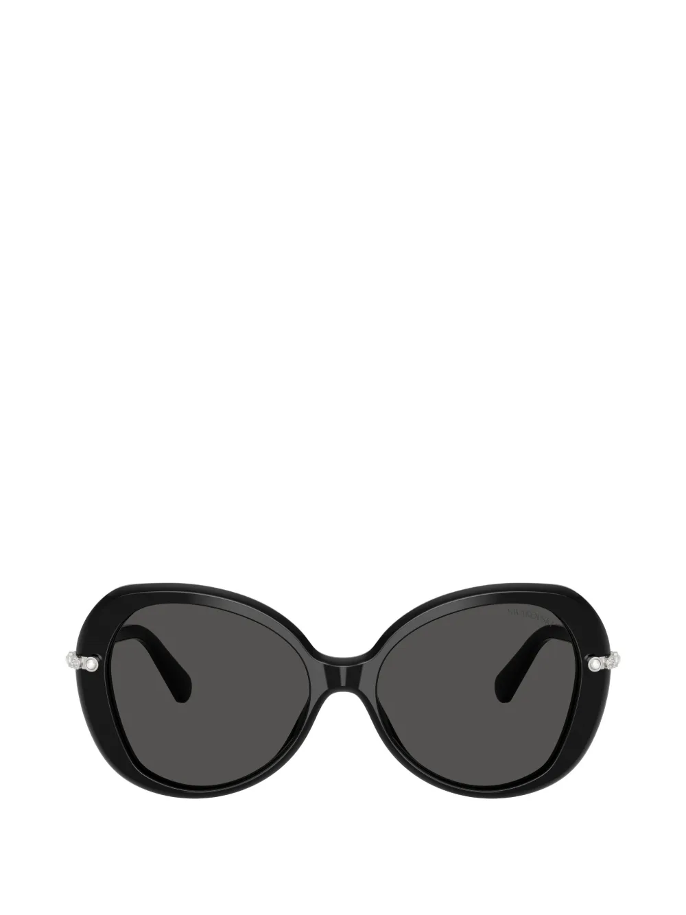 Swarovski crystal-embellished geometric-frame sunglasses - Nero