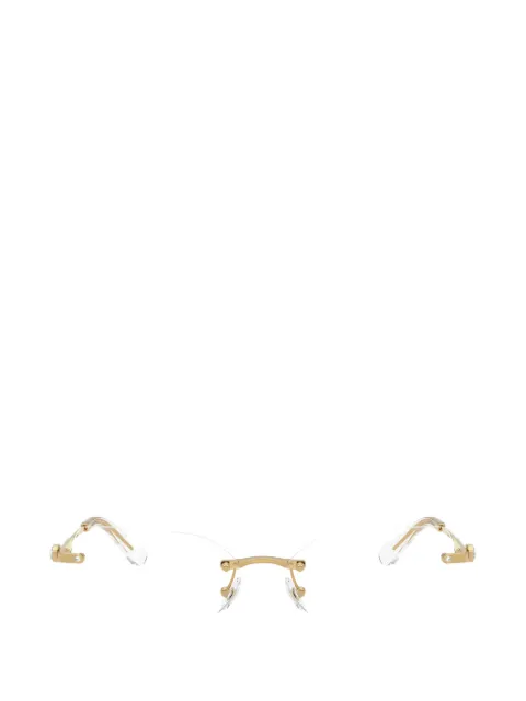 Swarovski rimless cat-eye glasses
