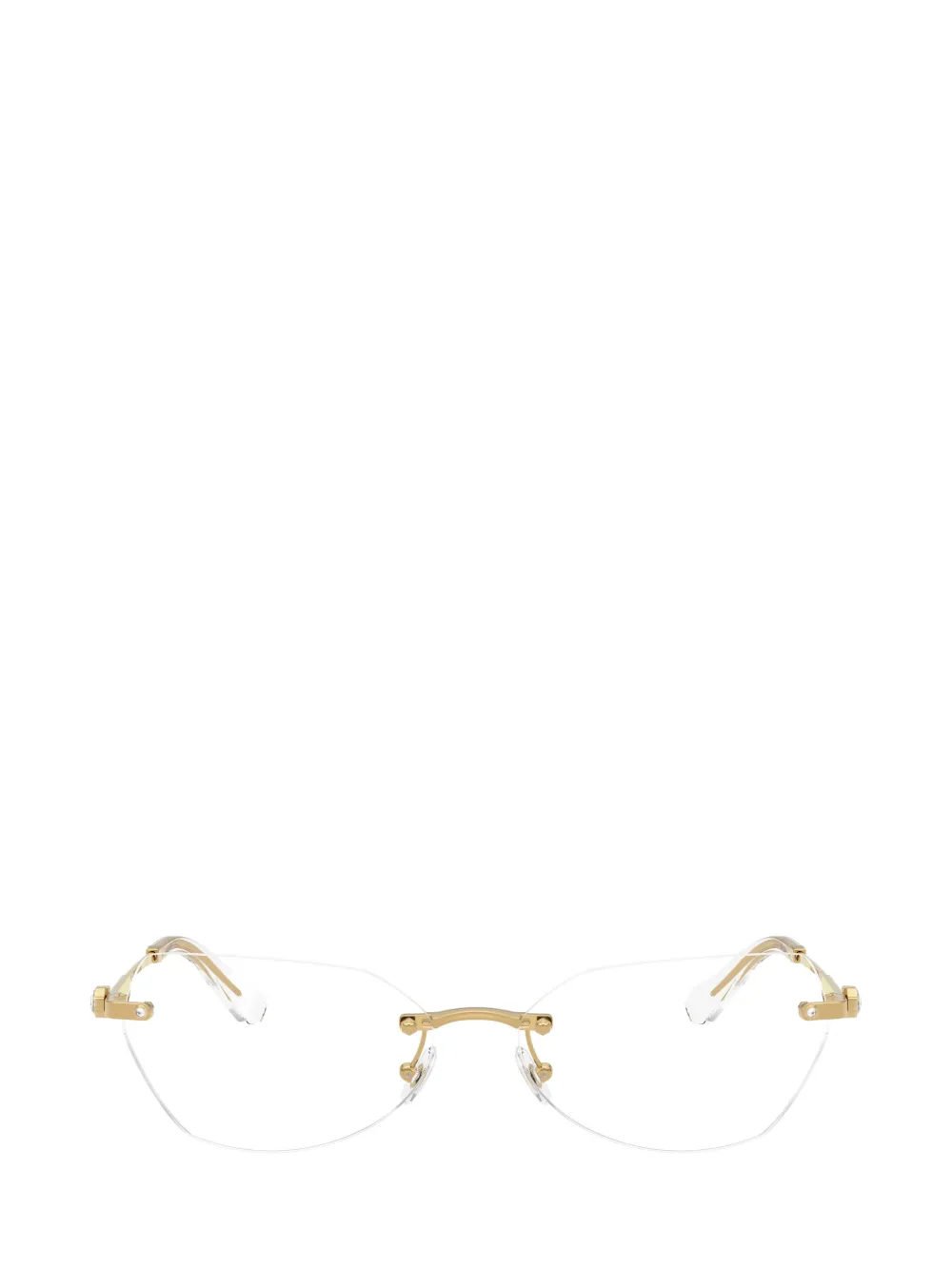 Swarovski rimless cat-eye glasses - Oro