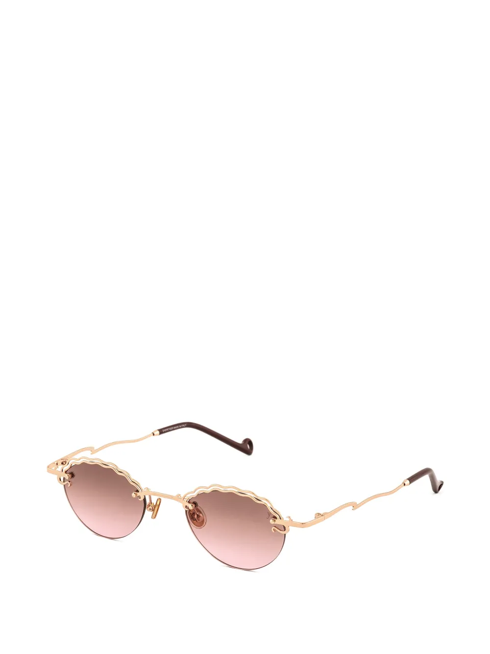 Eyepetizer Rive scalloped-edge sunglasses - Oro