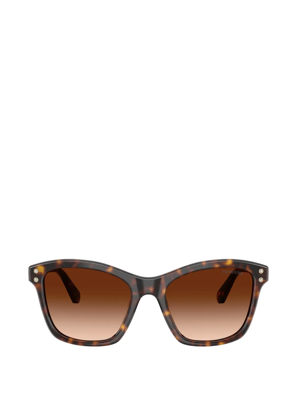 Swarovski crystal-embellished tortoiseshell-effect sunglasses - Marron Swarovski crystal-embellished tortoiseshell-effect sunglasses - Marron