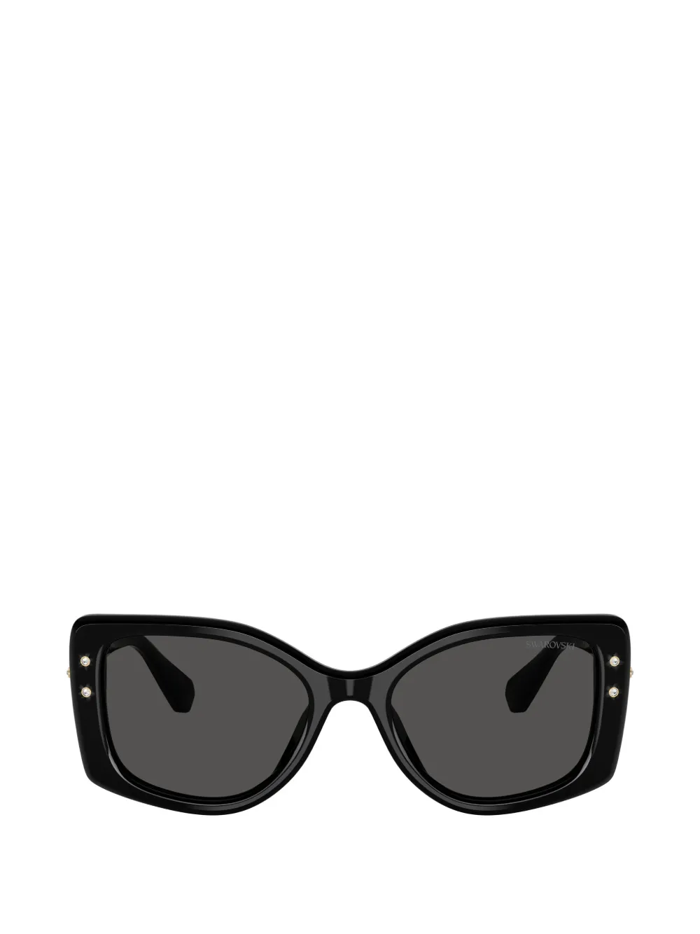 Swarovski crystal-embellished square-frame sunglasses - Nero