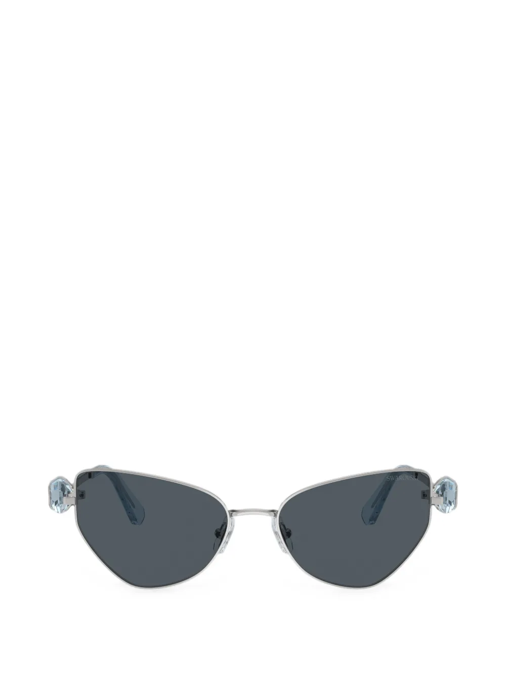 Swarovski crystal-embellished cat-eye sunglasses - Silber