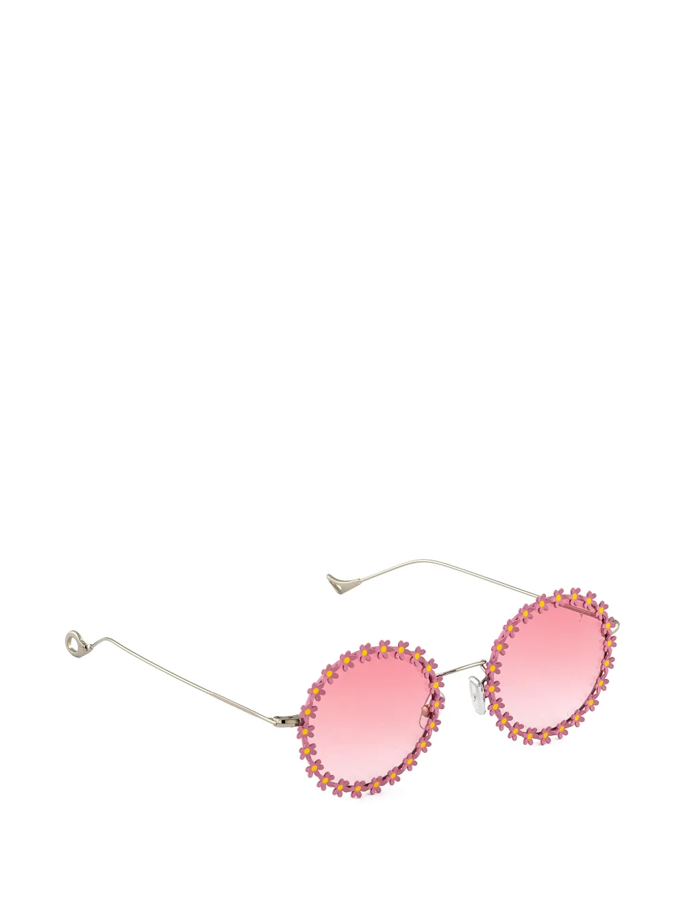 Eyepetizer Lulu flower-embellished round-frame sunglasses - Oro